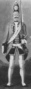 Grenadier vom hannoverschen Regiment Fugarde 1752